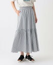 【SALE/30%OFF】Afternoon Tea LIVING ストライプシャーリング切替スカート アフタヌーンティー・リビング パンツ その他のパンツ ネイビー【送料無料】