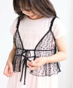 ROPE' PICNIC KIDS 【KIDS/キッズ】フロントリボンチュールキャミビスチェ ロペピクニック トップス キャミソール ホワイト ブラック