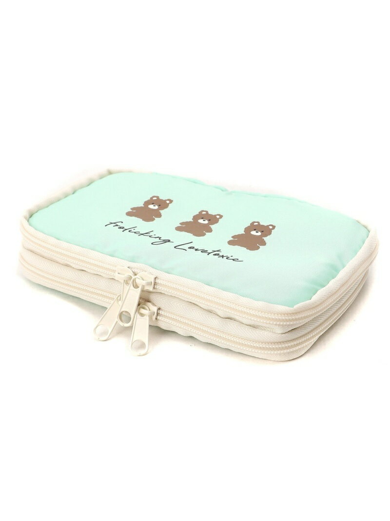 【SALE／50%OFF】Lovetoxic くまちゃんペンケース ナルミヤオンライン インテリア・生活雑貨 その他のインテリア・生活雑貨 グリーン ブルー ベージュのサムネイル