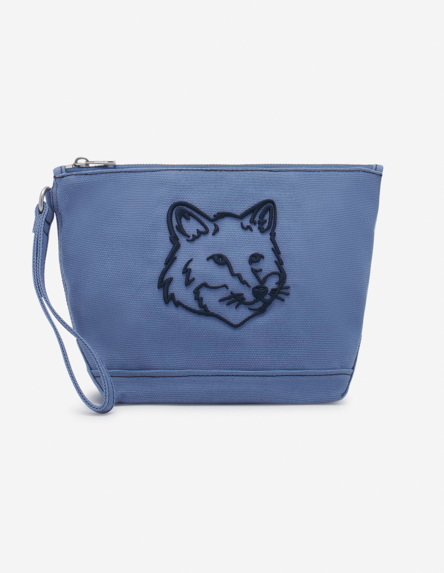 Maison Kitsune Maison Kitsune/(W)FOX HEAD ZIPPED POUCH メゾン キツネ 財布 ポーチ ケース ポーチ ブルー ピンク【送料無料】