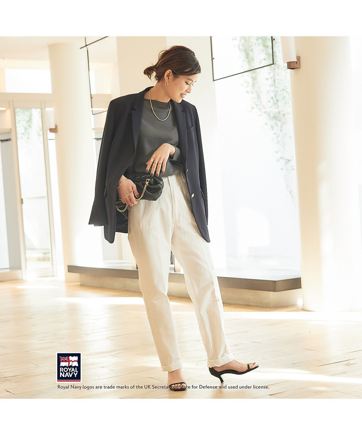 Rouge vif la cle 【追加】【ROYAL NAVY/ロイヤルネイビー】別注カーゴパンツ ルージュ・ヴィフ ラクレ パンツ その他のパンツ ホワイト カーキグリーン