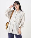 【SALE/70%OFF】FREAK'S STORE パジャマシャツ 24AW フリークスストア トップス シャツ・ブラウス ベージュ ブルー