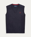 POLO RALPH LAUREN (ボーイズ 8才~20才)コットン Vネック セーター ベスト ラルフローレン トップス ニット ネイビー【送料無料】