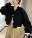 【SALE/30%OFF】miniministore ライトクロップドブルゾンレディース韓国風 ミニミニストア ジャケット・アウター その他のジャケット・アウター ブラック ホワイト ピンク(4)