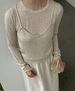 【SALE/20%OFF】BANICO 【BANICO】フェイクキャミソール レイヤード風トップス アイモハ トップス カットソー・Tシャツ ブラック グレー ベージュ(4)