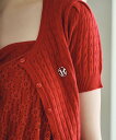 【SALE/55%OFF】Heather 柄編みニット/キャミ2P ヘザー トップス ニット レッド グレー ホワイト