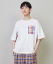 【SALE/10%OFF】FRAPBOIS マドラスT フラボア トップス カットソー・Tシャツ ネイビー ホワイト【送料無料】