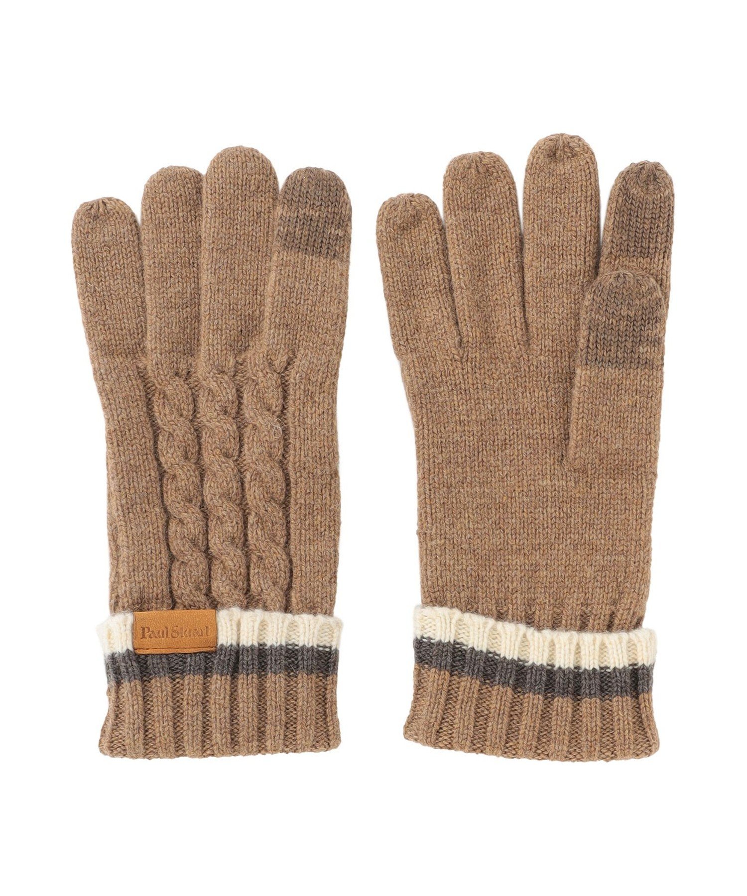 Paul Stuart 【WEB限定】ケーブル編みグローブ ポール・スチュアート ファッション雑貨 手袋 ネイビー ..