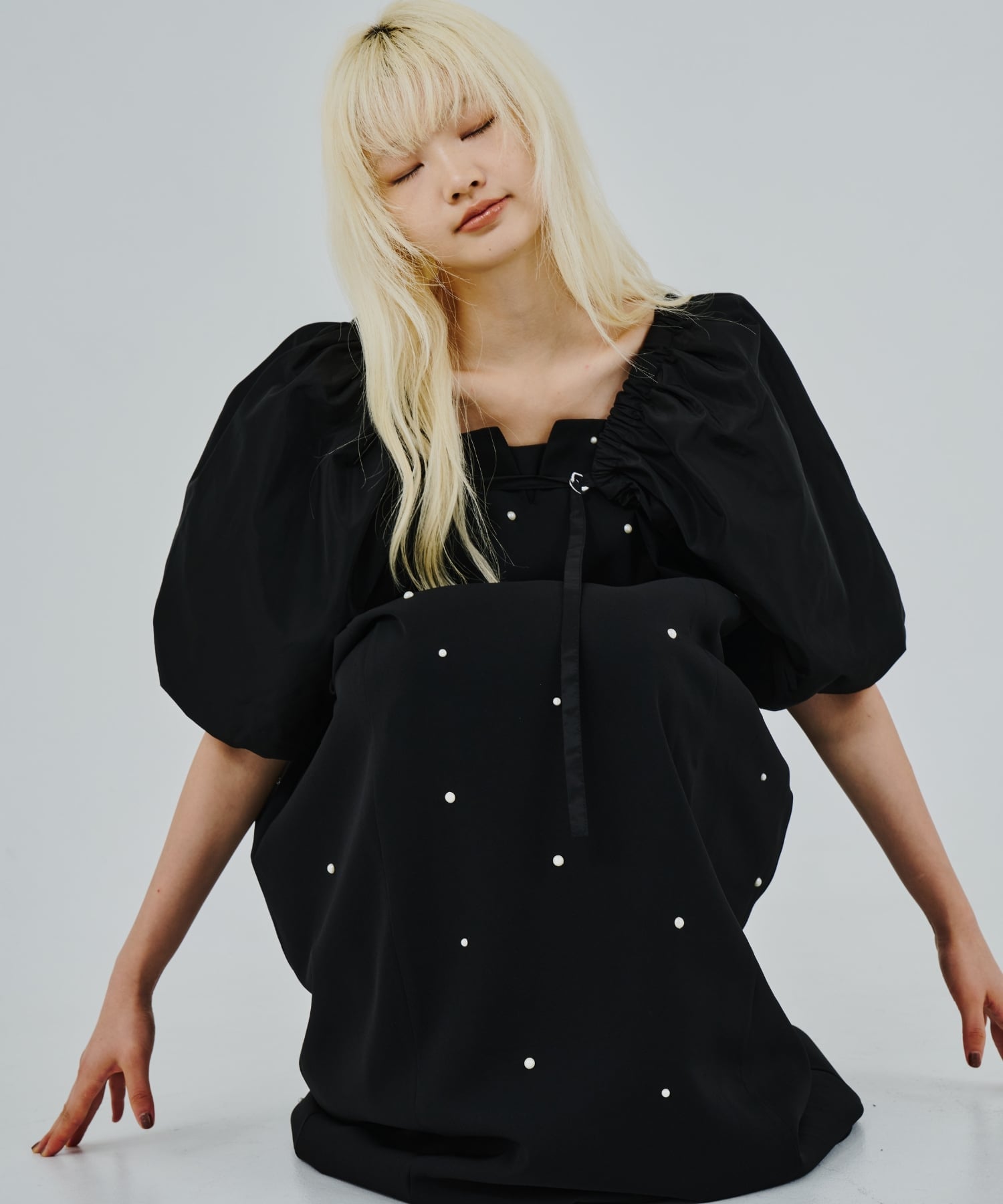 ANDRESD 結婚式・お呼ばれ対応 パフスリーブボレロ アンドレスド トップス その他のトップス ブラック