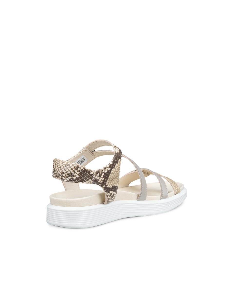 ECCO やさしい履き心地 SOFT SANDAL レディース 本革 サンダル エコー シューズ・靴 サンダル ゴールド