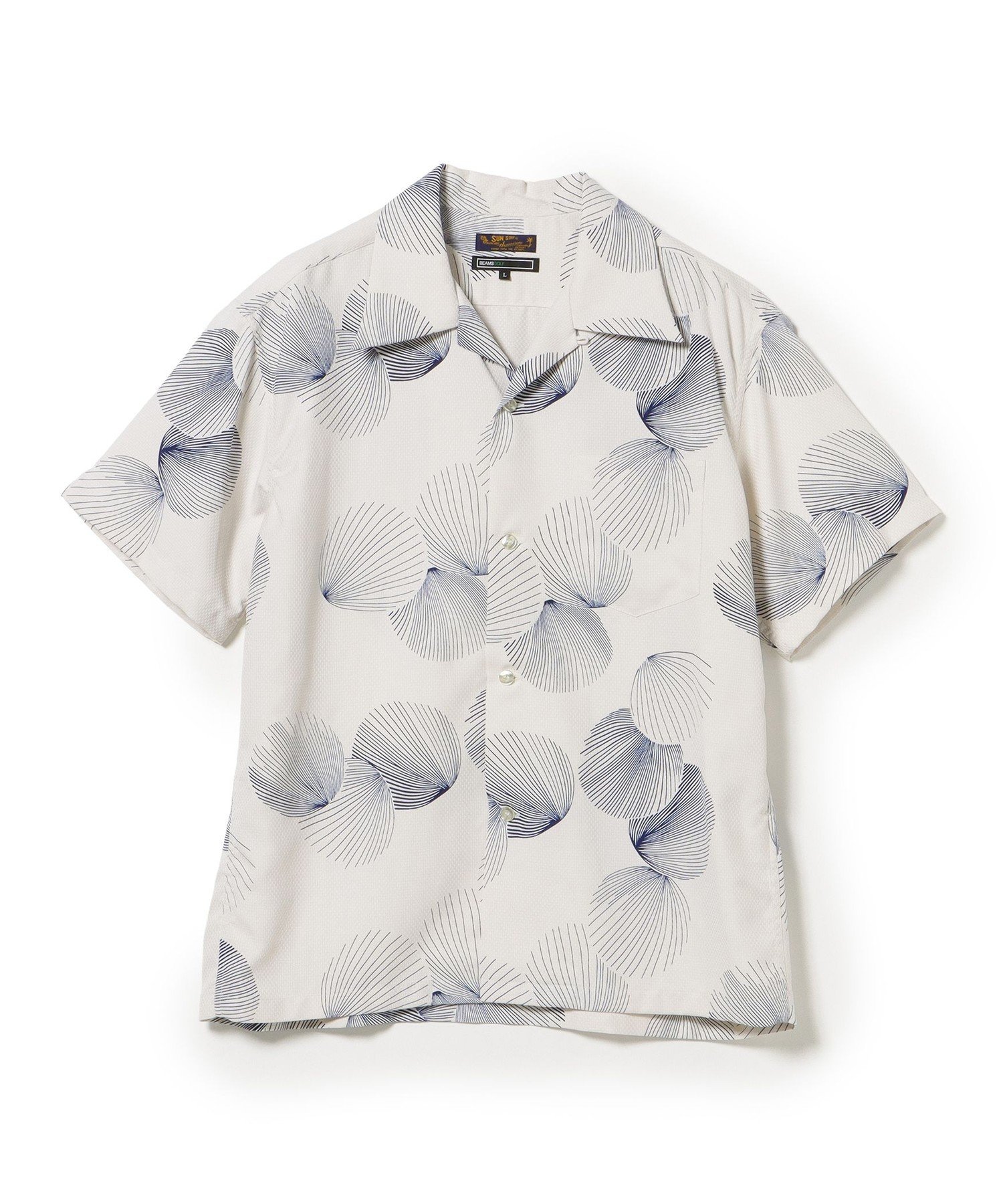 BEAMS GOLF ORANGE LABEL 【別注】SUN SURF / DUKE'S SHELL アロハ ゴルフシャツ ビームス ゴルフ トップス ポロシャツ ブラウン ホワイト【送料無料】