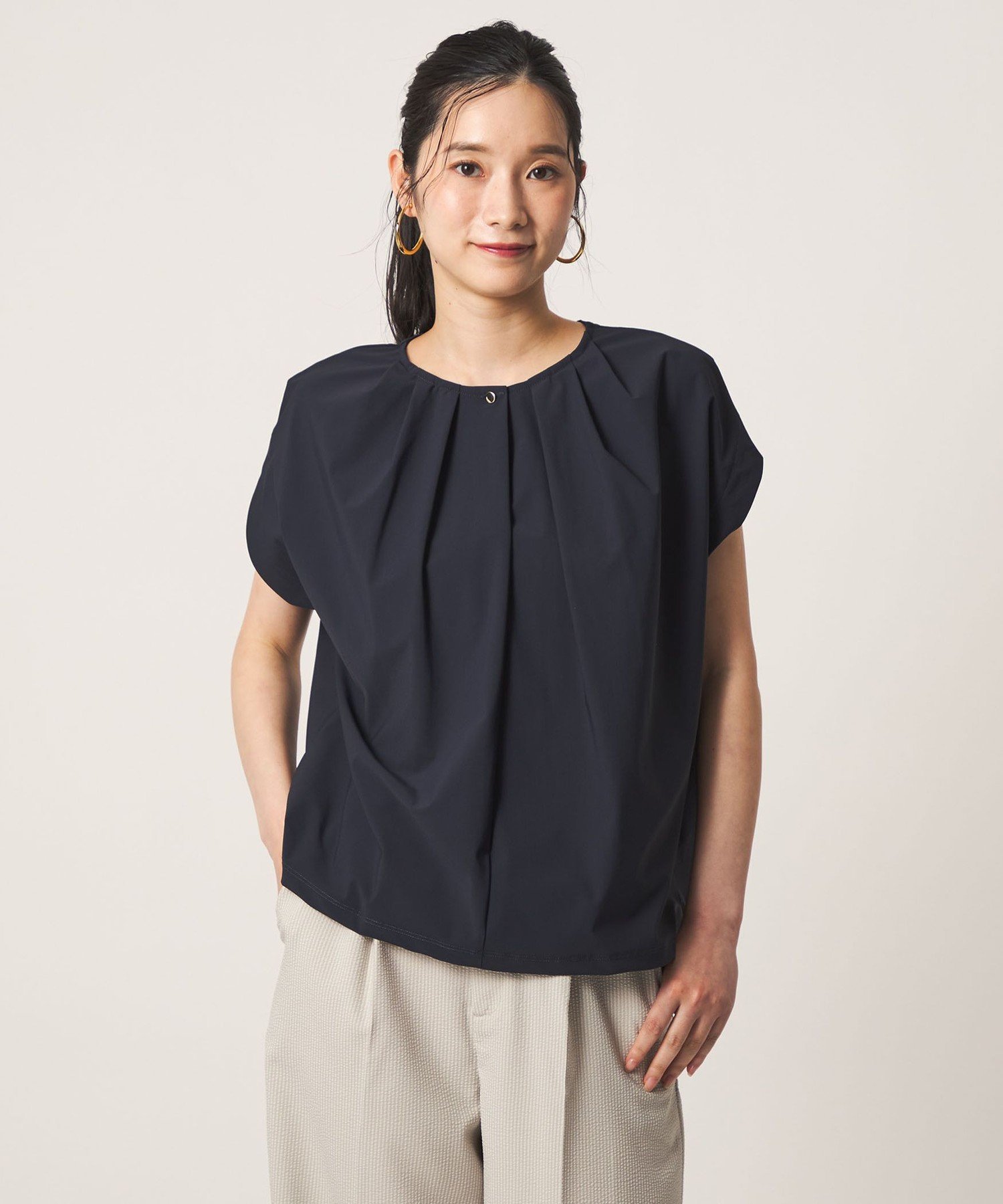 【SALE／30%OFF】a day in the life タック プルオーバー ＜A DAY IN THE LIFE＞ ユナイテッドアローズ アウトレット トップス カットソー・Tシャツ ネイビー ホワイト ブルー