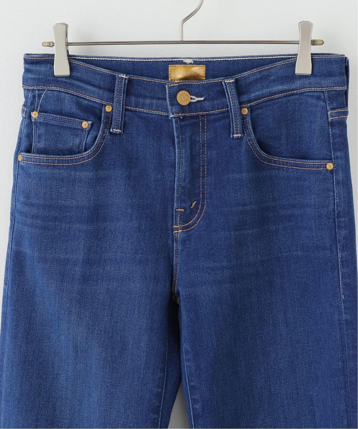 IENA MOTHER/マザー THE MID RISE RAMBLER ZIP FLOOD デニムパンツ 4410600063 イエナ パンツ ジーンズ・デニムパンツ ネイビー