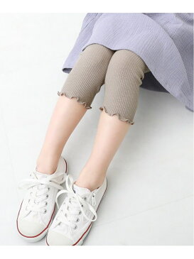 【SALE/20%OFF】devirock 7分丈ナチュラルリブレギンス タイツ スパッツ デビロック 子供服 キッズ デビロック ファッショングッズ タイツ/レギンス パープル グリーン グレー ピンク ベージュ
