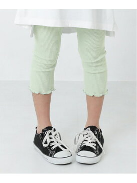 【SALE/20%OFF】devirock 7分丈ナチュラルリブレギンス タイツ スパッツ デビロック 子供服 キッズ デビロック ファッショングッズ タイツ/レギンス パープル グリーン グレー ピンク ベージュ