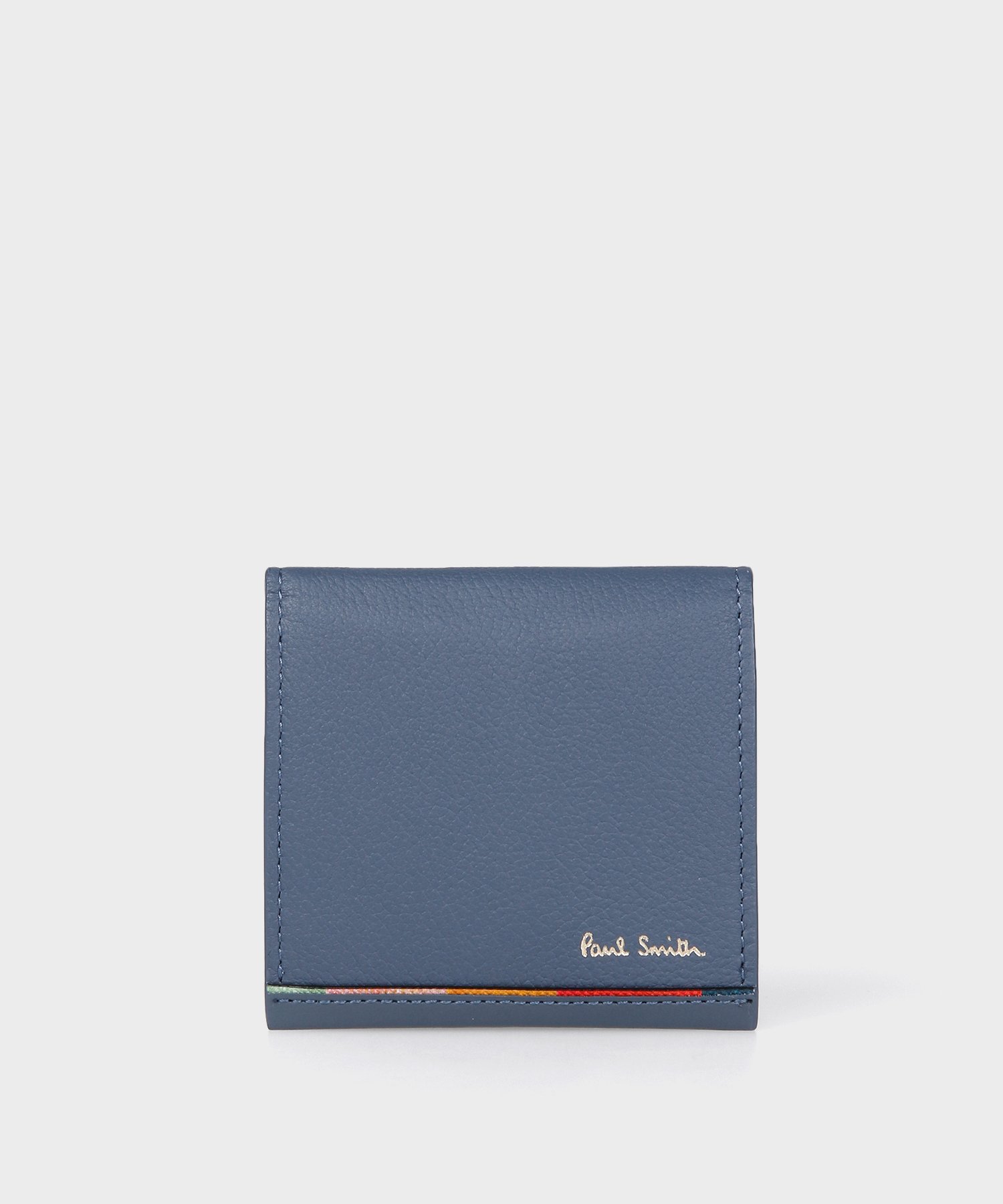 【SALE／30%OFF】Paul Smith 【公式】レイヤードストライプ コインケース ポール・スミス　アウトレット 財布・ポーチ・ケース コインケース・小銭入れ・札入れ ネイビー ブラウン【送料無料】