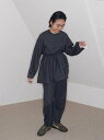 emmi 【emmi atelier】金子綾 コラボケープ付きブラウス エミ トップス シャツ・ブラウス ベージュ グレー ネイビー【送料無料】