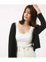 【SALE/70%OFF】AZUL by moussy サイドスリット長袖ショートカーデ アズールバイマウジー ニット【RBA_S】【RBA_E】