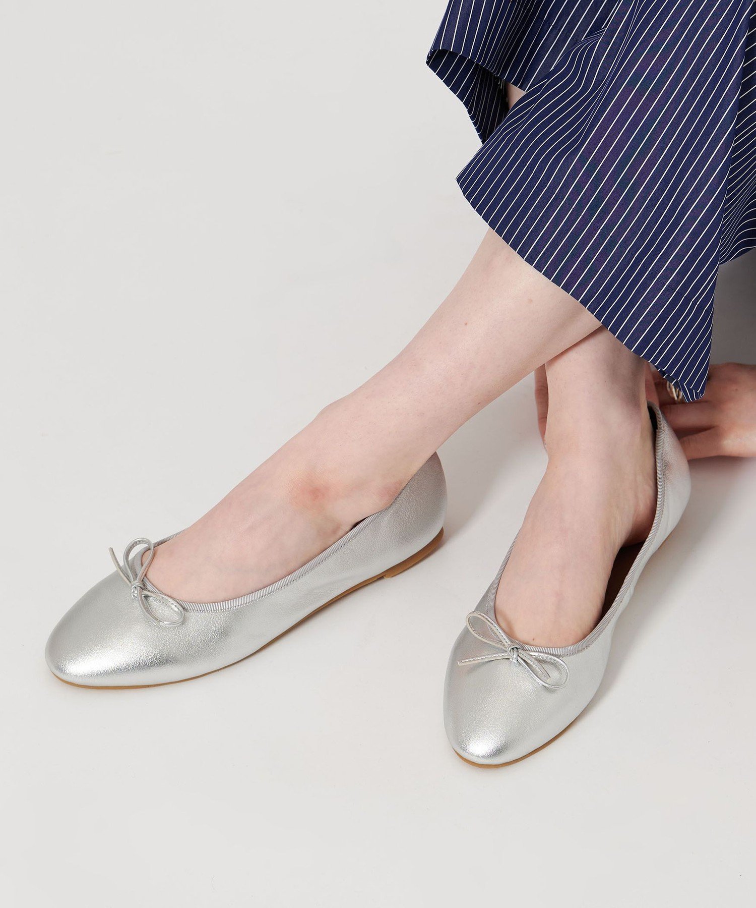 【SALE／40%OFF】UNITED ARROWS レイン レザー バレエシューズ ユナイテッドアローズ シューズ・靴 レインシューズ・ブーツ ブラック シルバー【送料無料】