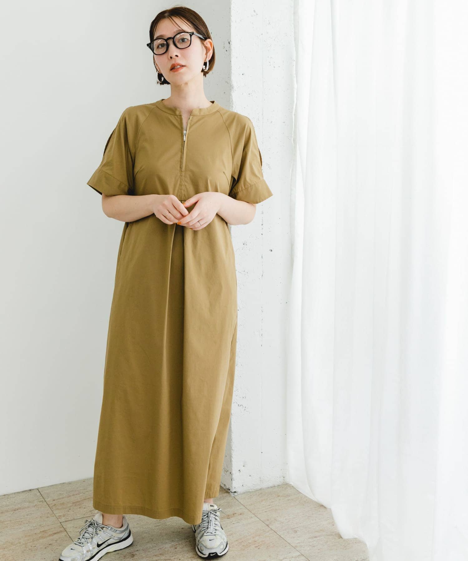 【SALE／50%OFF】URBAN RESEARCH ROSSO F by ROSSO スリットショルダーワンピース アーバンリサーチロッソ ワンピース・ドレス ワンピース ベージュ ネイビー【送料無料】