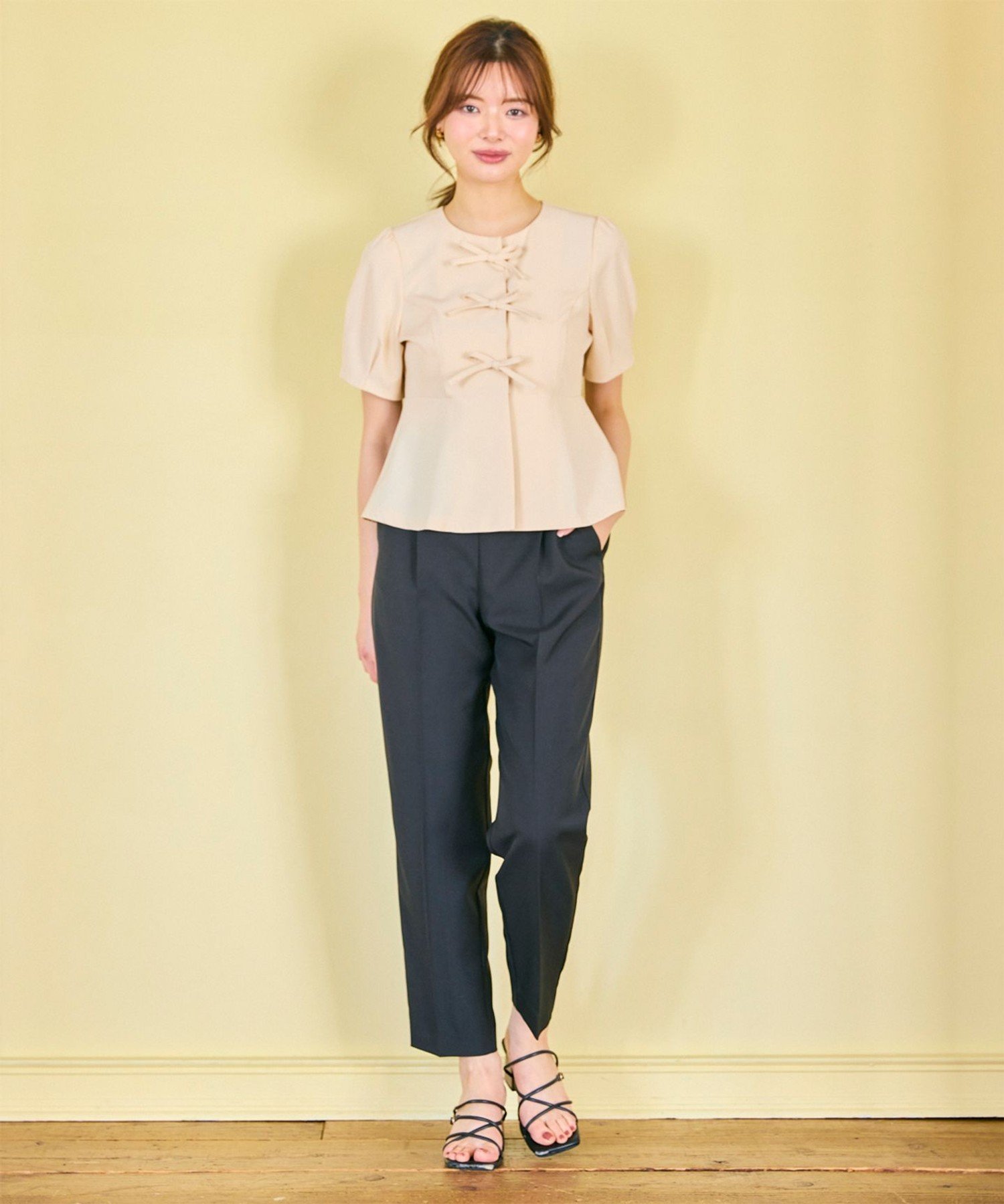【SALE／30%OFF】Feroux リボンブラウス ジャケット フェルゥ トップス シャツ・ブラウス ホワイト【送料無料】