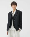 MARGARET HOWELL SUMMER WOOL JACKET マーガレット・ハウエル ジャケット・アウター その他のジャケット・アウター ブラック【送料無料】