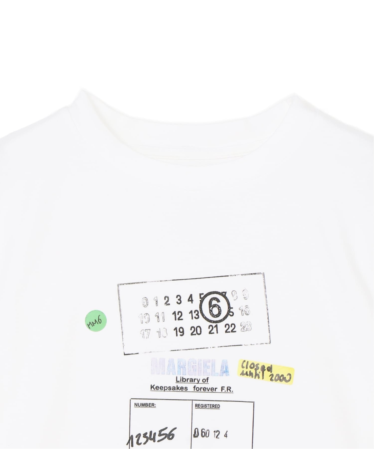 MM6 Maison Margiela スタンプ プリントTシャツ エムエムシックス トップス カットソー・Tシャツ ホワイト【送料無料】