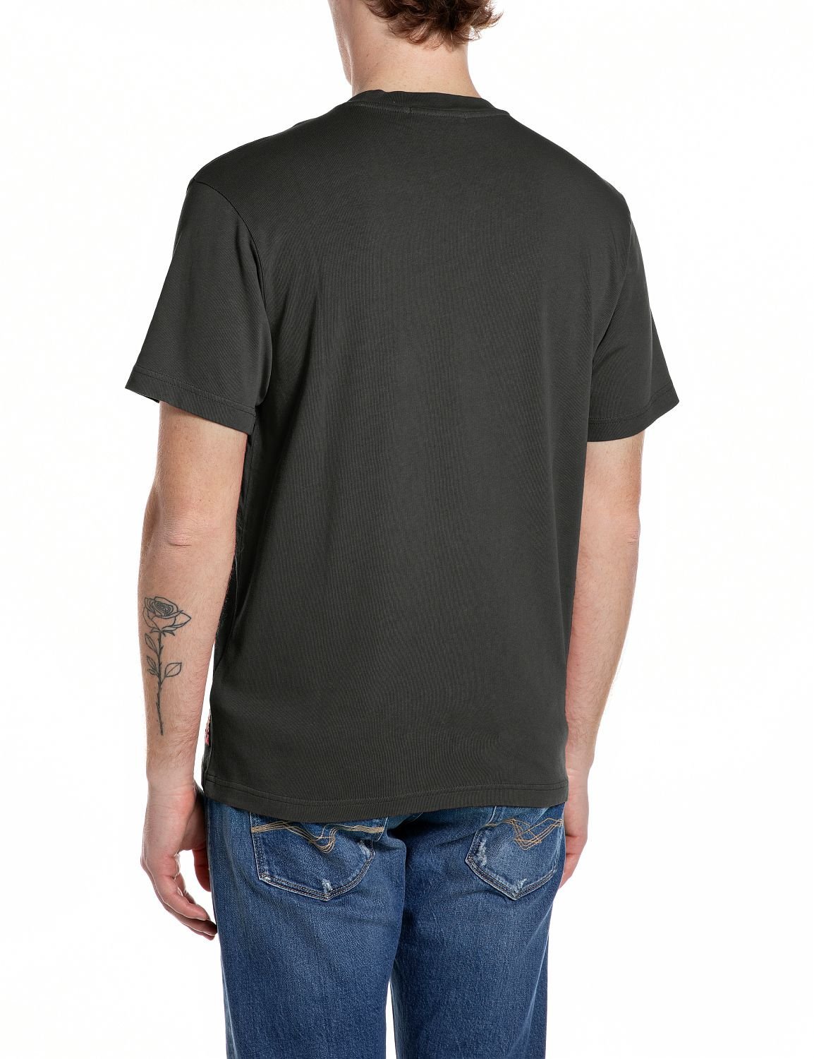 【SALE／10%OFF】REPLAY ヘビーコットンジャージーパームツリーTシャツ リプレイ トップス カットソー・Tシャツ【送料無料】
