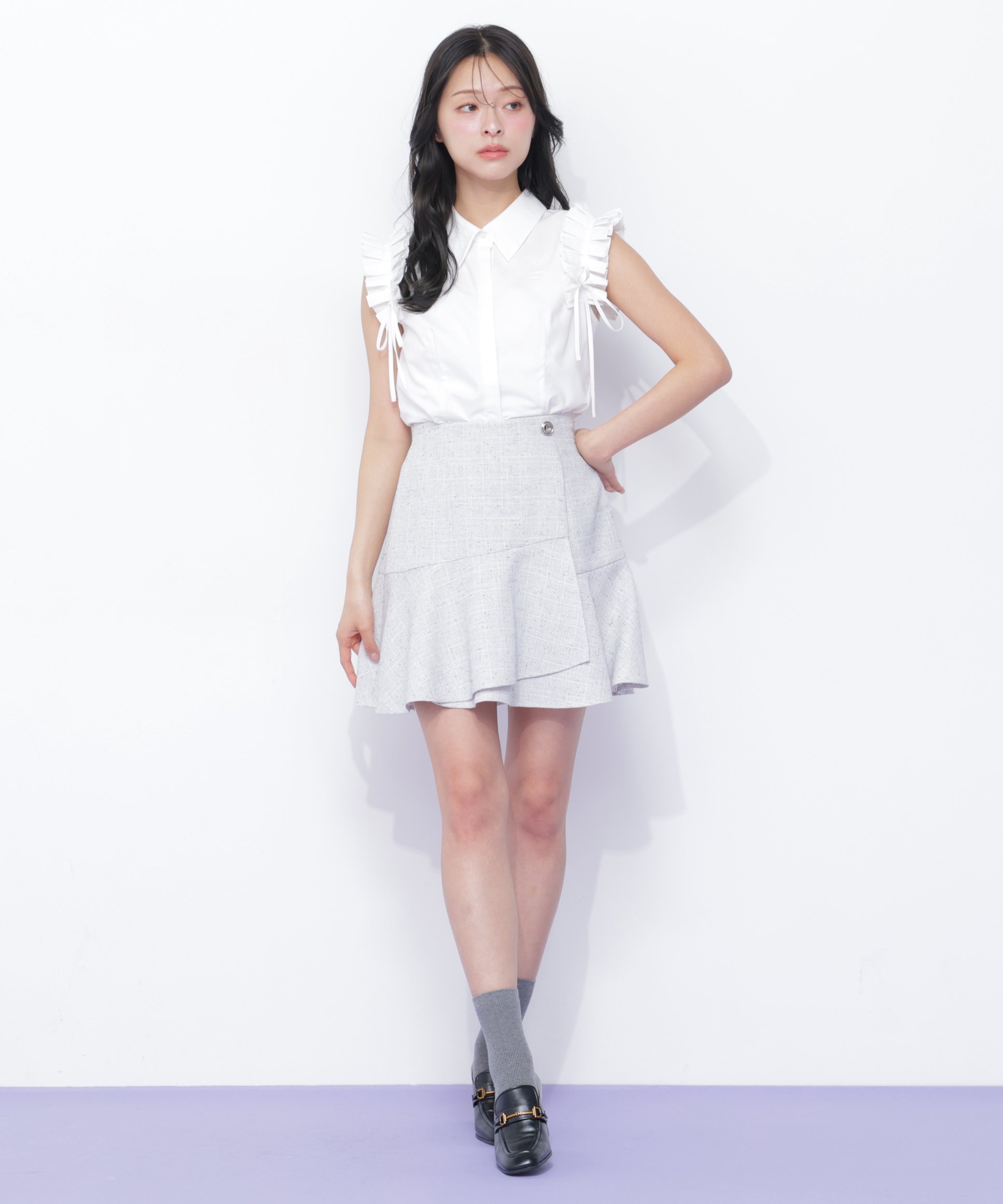 【SALE／28%OFF】JILL by JILL STUART ラップミニスカート ジル バイ ジル スチュアート スカート その他のスカート グレー ピンク【送料無料】
