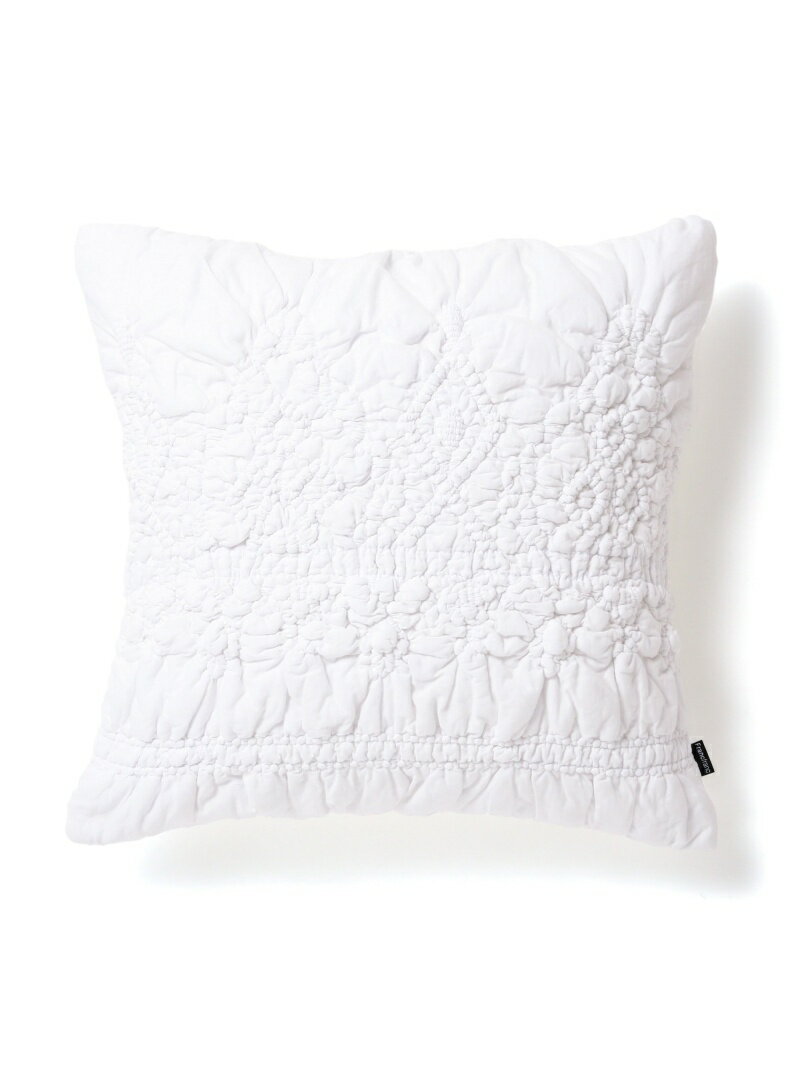 【SALE／46%OFF】Francfranc スモッキングライン クッションカバー 450×450 (072) フランフラン インテリア・生活雑貨 その他のインテリア・生活雑貨 ホワイトのサムネイル