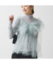 【SALE/30%OFF】Rouge vif la cle チュール ブラウス ルージュ・ヴィフ ラクレ トップス シャツ・ブラウス ブルー ブラック【送料無料】