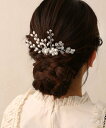 colleca la スキャッターパール&クリスタルビーズのワイドコーム/かんざし コレカラ ヘアアクセサリー その他のヘアアクセサリー シルバー ゴールド