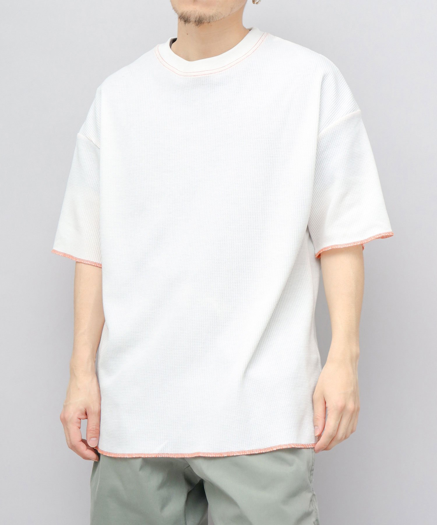 UNIVERSAL OVERALL ユニバーサルオーバーオール tシャツ メンズ 半袖 サーマル カットソー 無地 エー.エム.エス. トップス カットソー・Tシャツ ホワイト ブラック