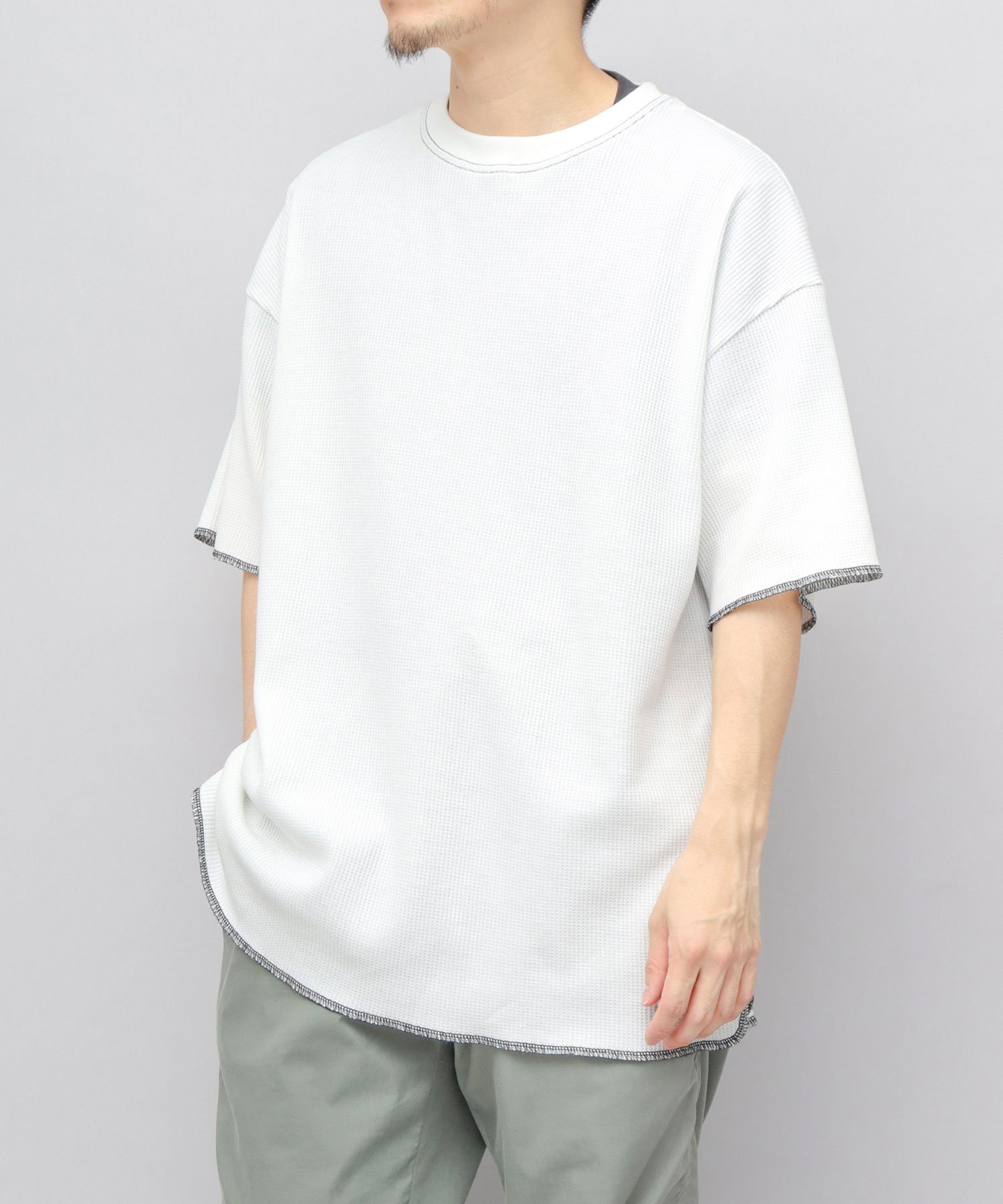 UNIVERSAL OVERALL ユニバーサルオーバーオール tシャツ メンズ 半袖 サーマル カットソー 無地 エー.エム.エス. トップス カットソー・Tシャツ ホワイト ブラック