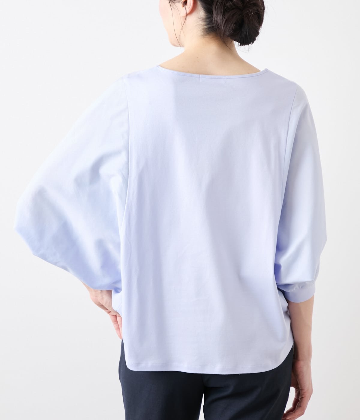 NEWYORKER WOMEN コットンスムースシルケット ドルマンカットソー ニューヨーカー トップス カットソー・Tシャツ パープル