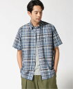 【SALE/30%OFF】CROCODILE (M)リネンブレンド チェック柄 シャツ【吸汗速乾】 クロコダイル トップス シャツ・ブラウス ネイビー ブラウン レッド【送料無料】