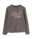 by LOVEiT キラキラリボンTシャツ ナルミヤオンライン トップス カットソー・Tシャツ グレー ホワイト