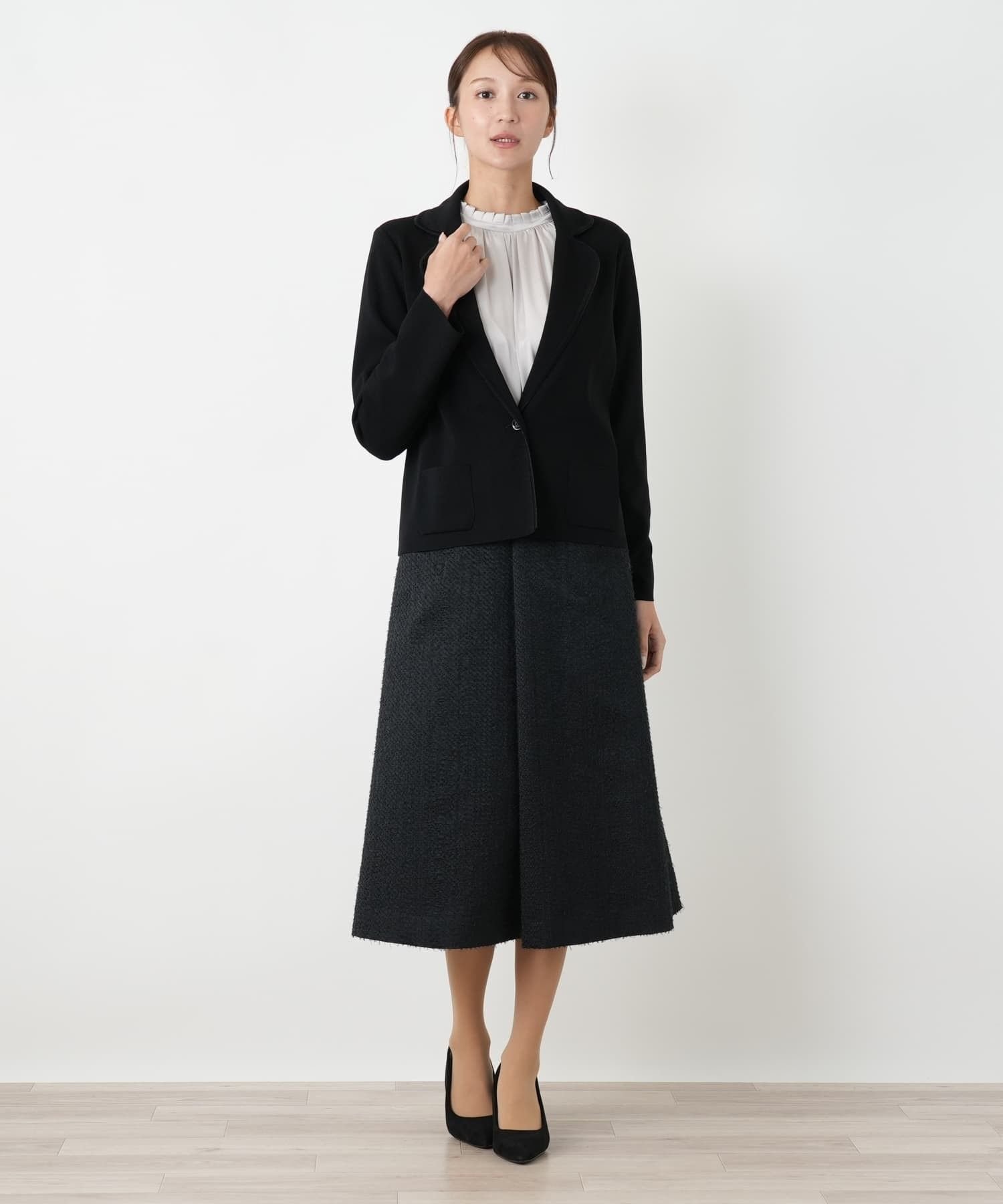 Leilian PLUS HOUSE ブレザー【BOURGE】 レリアン プラスハウス ジャケット・アウター テーラードジャケット・ブレザー ブラック