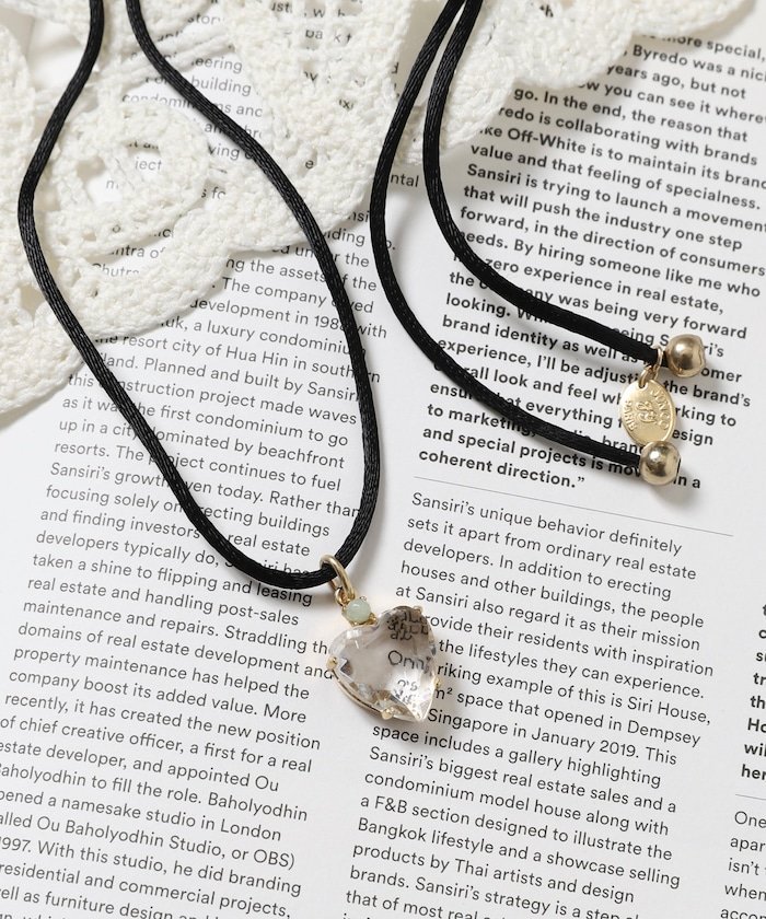Junco Paris 別注 ガラスハートネックレス フリークスストア アクセサリー・腕時計 ネックレス ホワイト イエロー【送料無料】