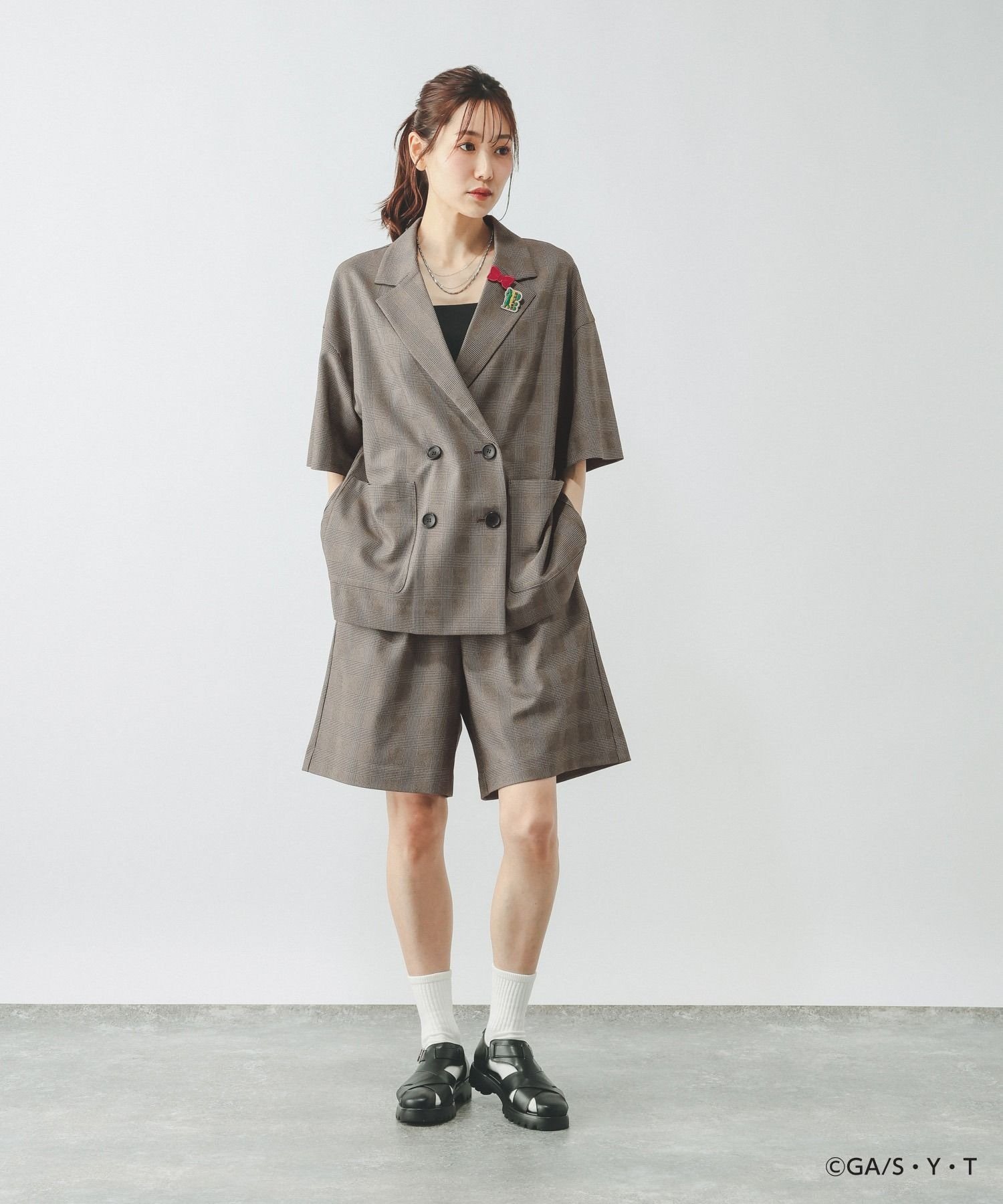 【SALE／30%OFF】GLOBAL WORK 【名探偵コナン】セットアップ可能/刺繍ショートパンツ/647382 グローバルワーク パンツ その他のパンツ ベージュ stylife-15679093 Rakuten Fashion サンプル画像3