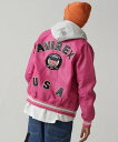 アヴィレックス AVIREX LIGHT SIGNATURE VARSITY JACKET/ライト シグネチャー バーシティー ジャケット アヴィレックス ジャケット・アウター ライダースジャケット ピンク ブラック ブルー グリーン オレンジ ホワイト【送料無料】