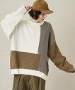 ザ ショップ ティーケー 服 メンズ 【SALE／30%OFF】THE SHOP TK ハンドステッチニット ザ ショップ ティーケー トップス ニット ホワイト ブラック【送料無料】