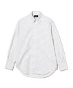 BEAMS MEN IKE BEHAR / Oxford Tattersall Button Down Shirt r[X  gbvX VcEuEX zCgyz