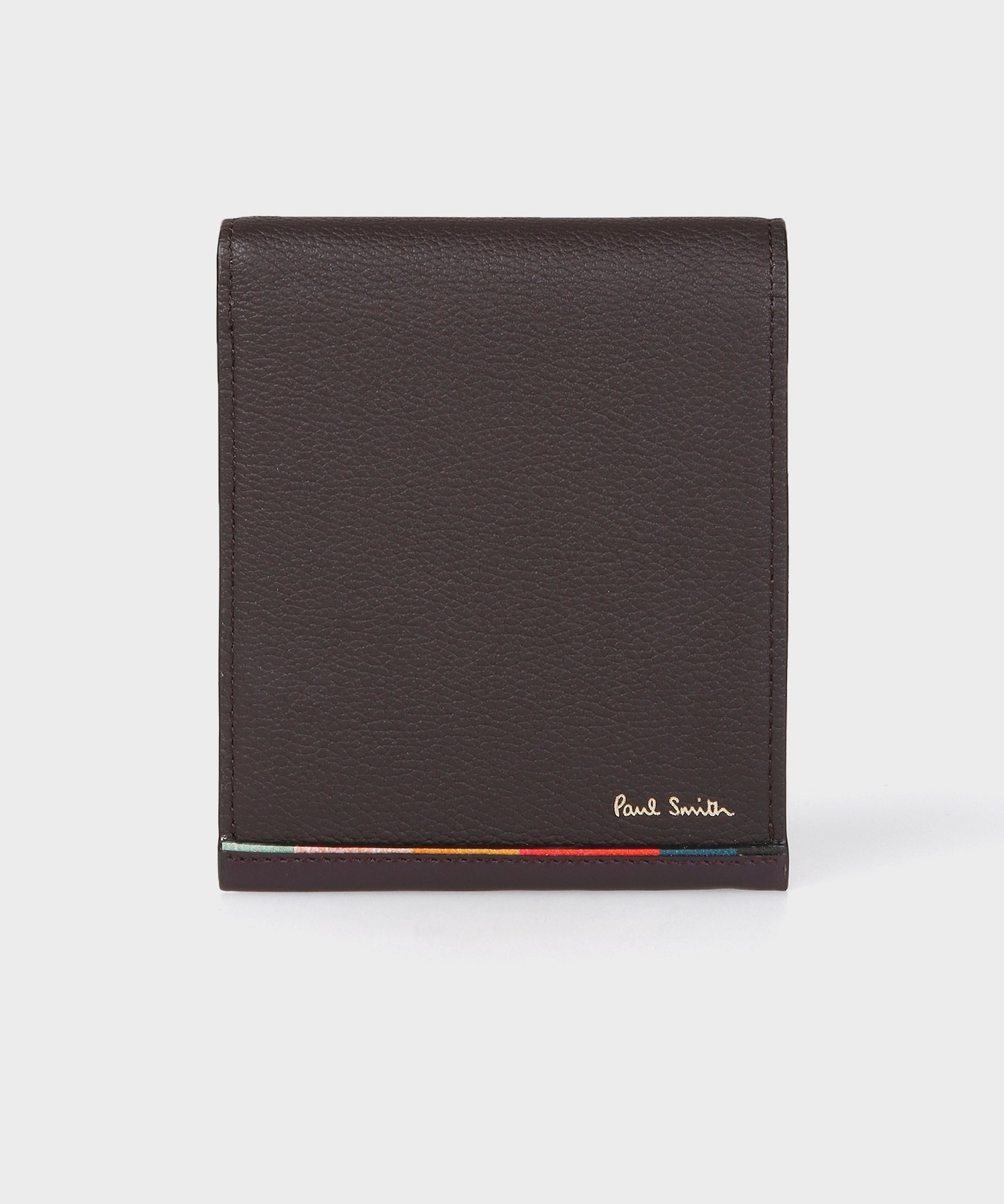 【SALE／30%OFF】Paul Smith 【公式】レイヤードストライプ 2つ折り財布 ポール・スミス　アウトレット 財布・ポーチ・ケース 財布 ネイビー ブラウン ブラック【送料無料】