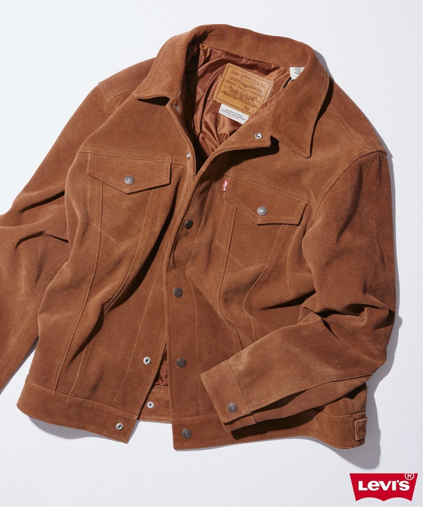 Type III Suede Trucker Jacket 25011610001310: Brown