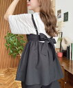 moment+ リネンライク バックリボン Wストラップ キャミ ビスチェ モーメントプラス トップス キャミソール ブラック ブラウン ホワイト【送料無料】