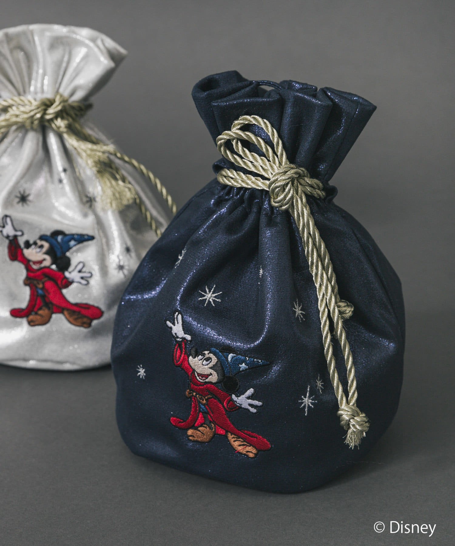 SENSE OF PLACE 『別注』FANTASIA/巾着バック センス オブ プレイス バッグ その他のバッグ ネイビー シルバー【送料無料】のサムネイル