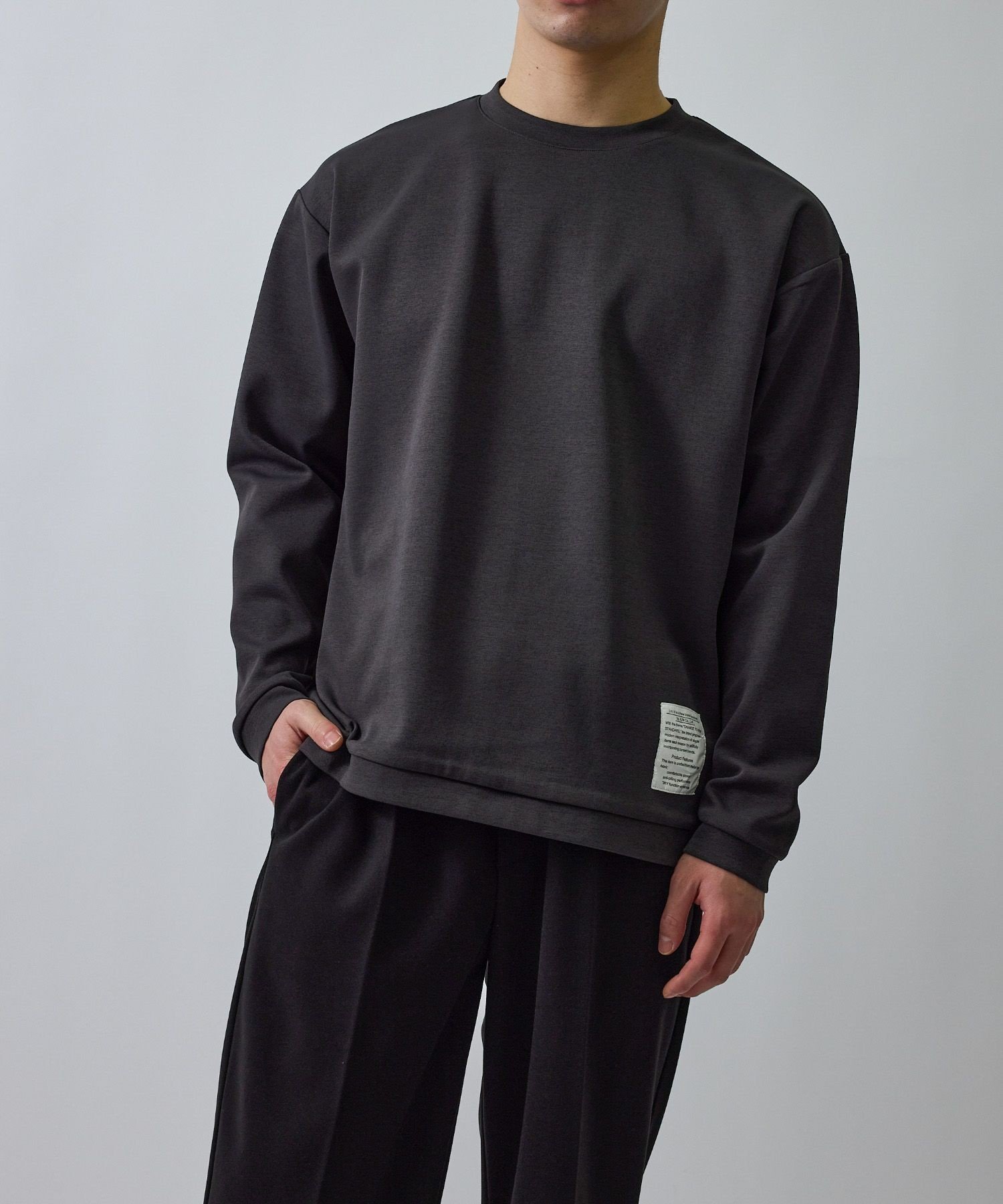 j.n.r.d 杢ストレッチダンボールプルオーバー ジュン スタンダード ピックス トップス カットソー・Tシャツ グレー パープル ホワイト