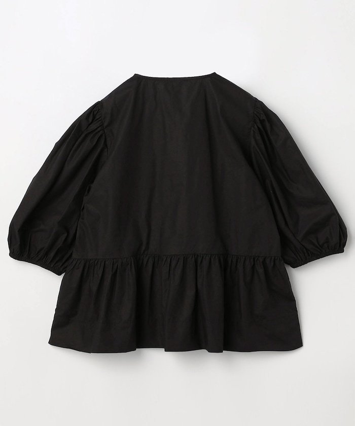 【SALE／30%OFF】GANNI Cotton Poplin Peplum Blouse / F7364 / コットンポプリン ペプラムブラウス 26SS フリークスストア トップス シャツ・ブラウス ホワイト ブラック【送料無料】
