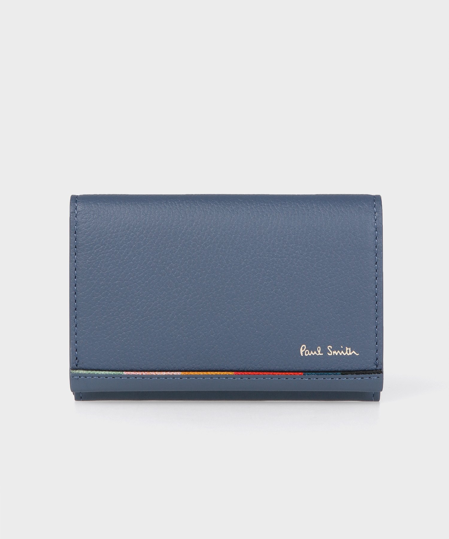 ポールスミス名入れ名刺入れ 【SALE／30%OFF】Paul Smith 【公式】レイヤードストライプ 名刺入れ ポール・スミス　アウトレット 財布・ポーチ・ケース 名刺入れ・カードケース ネイビー ブラウン ブラック【送料無料】